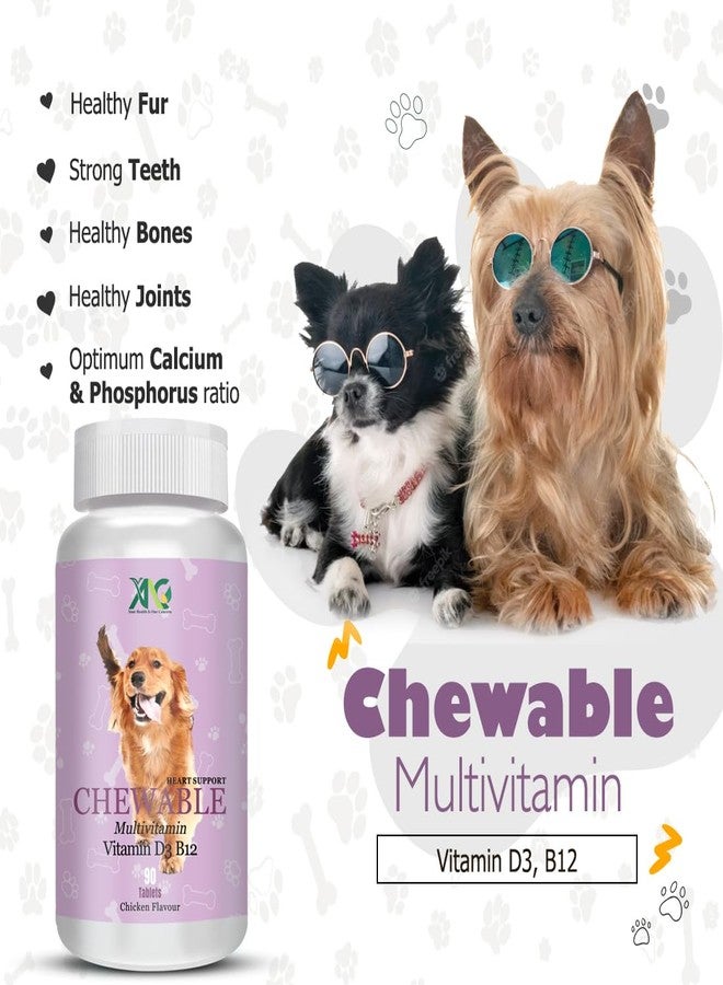 ANC Chicken Flavour Chewable Multivitamin Tablets for Pets with Vitamin D3, B12 (90 Tablet) (Multivitamin Tablet) - Image 3